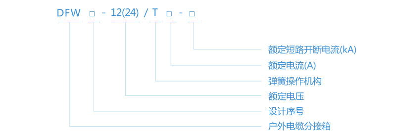 DFW-12/24 系列-高压电缆分支箱型号含义